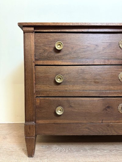 Blond Solid Oak Directoire Period Chest of Drawers