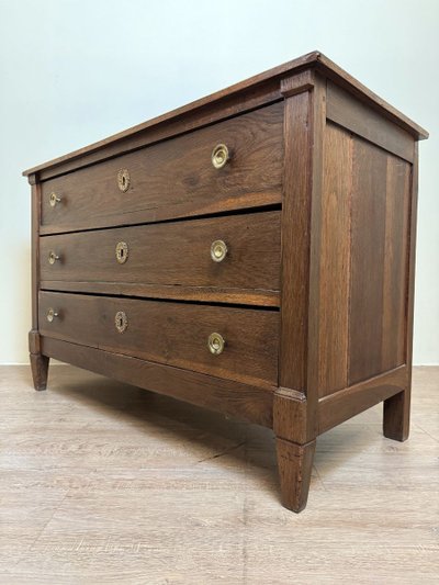 Blond Solid Oak Directoire Period Chest of Drawers