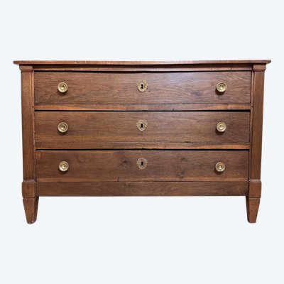 Blond Solid Oak Directoire Period Chest of Drawers