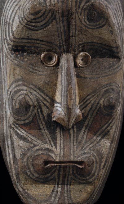 Iatmul wooden head, Oceanian art, tribal art, Papua New Guinea, Oceania