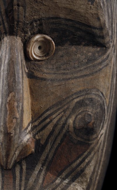 Iatmul wooden head, Oceanian art, tribal art, Papua New Guinea, Oceania