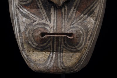 Iatmul wooden head, Oceanian art, tribal art, Papua New Guinea, Oceania