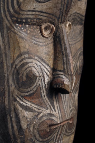 Iatmul wooden head, Oceanian art, tribal art, Papua New Guinea, Oceania