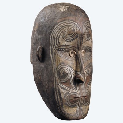 Iatmul wooden head, Oceanian art, tribal art, Papua New Guinea, Oceania