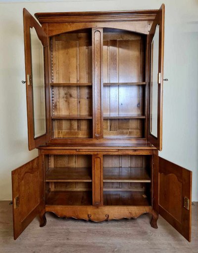 Vintage Rustic Solid Wood Bookcase 20th Century