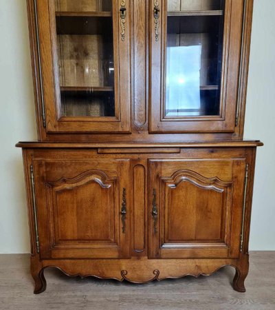 Vintage Rustic Solid Wood Bookcase 20th Century