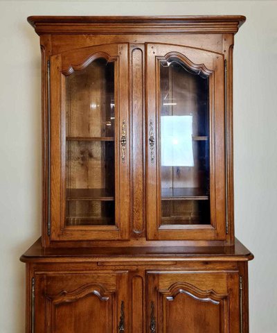 Vintage Rustic Solid Wood Bookcase 20th Century