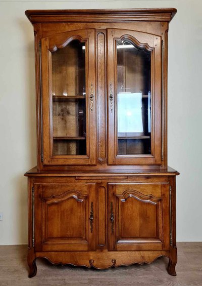 Vintage Rustic Solid Wood Bookcase 20th Century