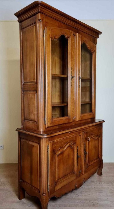 Vintage Rustic Solid Wood Bookcase 20th Century