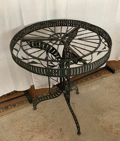 Iron Pedestal Table Circa 1950-1960