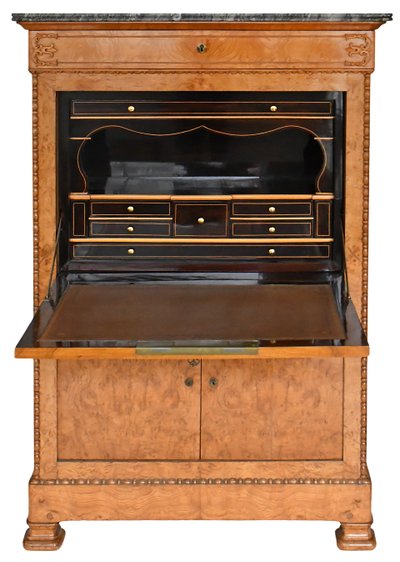 Restoration-period secretary in burrwood veneer