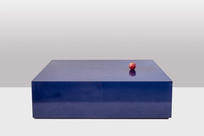 Maison Jansen. Square blue coffee table. Circa 1970. LS6179406G