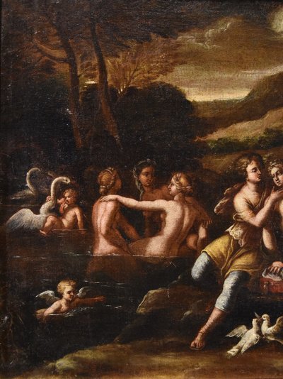 Idyll Between Venus And Adonis, Workshop Of Filippo Lauri (rome, 1623 – 1694)