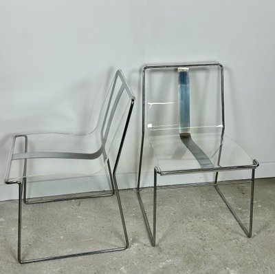 Chairs (set of 6) Filglass by Jacques Charpentier 1971'S