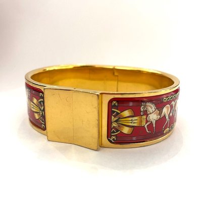 Hermès Clic Clac enamel bracelet