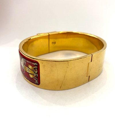 Hermès Clic Clac enamel bracelet