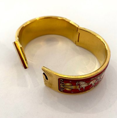 Hermès Clic Clac enamel bracelet