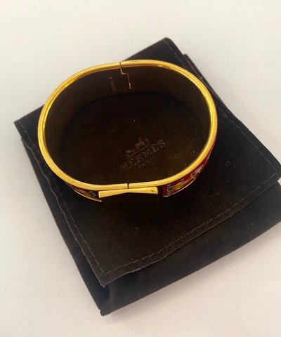 Hermès Clic Clac enamel bracelet