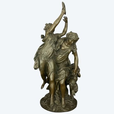 Bronze Statue after Clodion (1738-1814, Paris), Claude Michel.