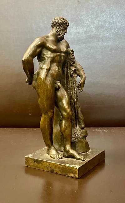 Small Bronze Edition of the Farnese Hercules, 19th Century