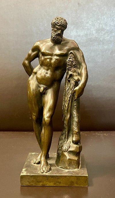 Small Bronze Edition of the Farnese Hercules, 19th Century