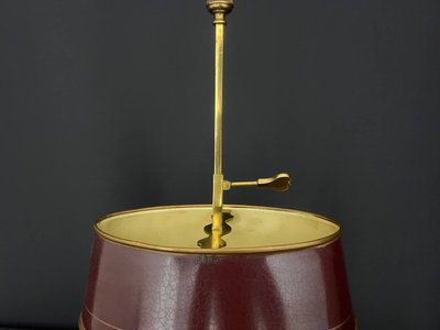 Small Bronze and Brass Bouillote Lamp, 20th Century.