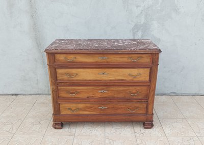 Louis Philippe chest of drawers in walnut