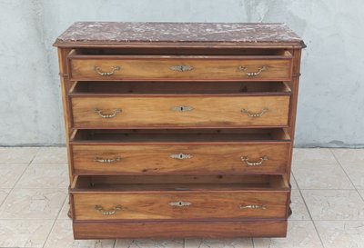 Louis Philippe chest of drawers in walnut