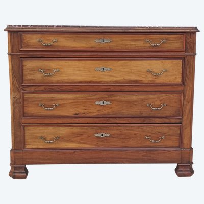 Louis Philippe chest of drawers in walnut