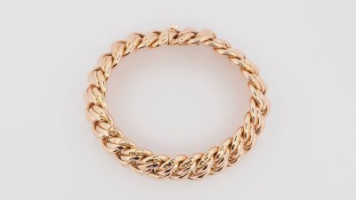 Vintage American mesh bracelet in rose gold