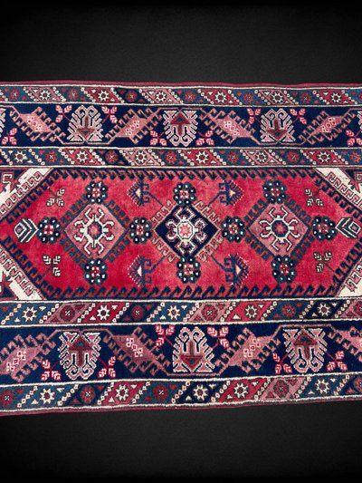 TURKISH HANDMADE KNOTTED WOOL RUG 210CM X 116CM