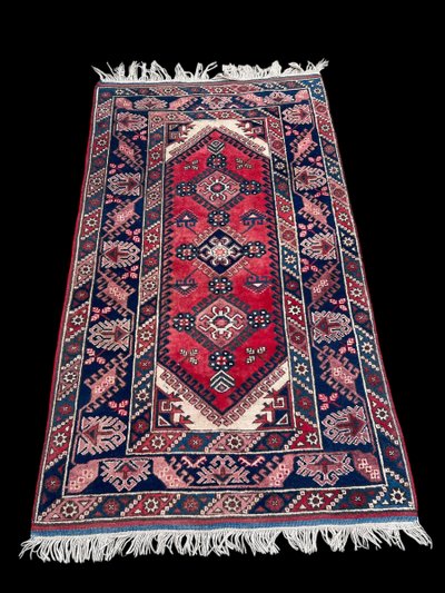 TURKISH HANDMADE KNOTTED WOOL RUG 210CM X 116CM