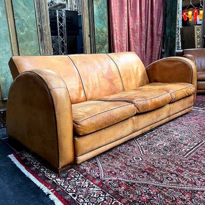 Havana Leather Sofa and Armchair, Bolides Armrests