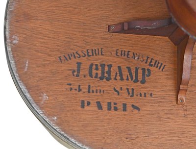 Pedestal table called "Mute Servant" stamped J. Champ in Paris