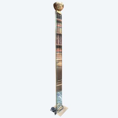 Relco Glass and Brass Floor Lamp