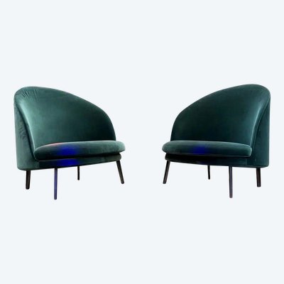 Pair of Arflex Delfino Armchairs