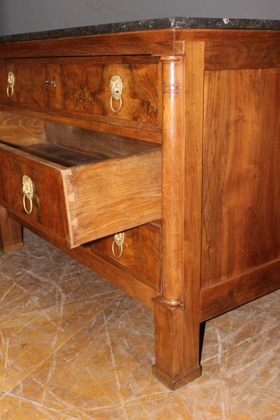 Empire Chest of Drawers in Walnut 19th Century