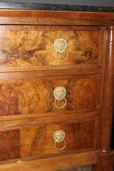 Empire Chest of Drawers in Walnut 19th Century