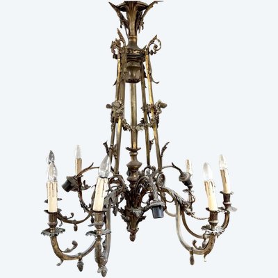 Louis XVI Bronze Chandelier