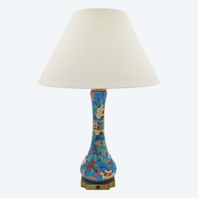 Longwy earthenware lamp,