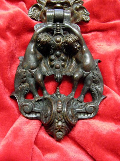 Large Door Knocker With The Medici Coat Of Arms In The Renaissance Style.