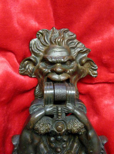 Large Door Knocker With The Medici Coat Of Arms In The Renaissance Style.