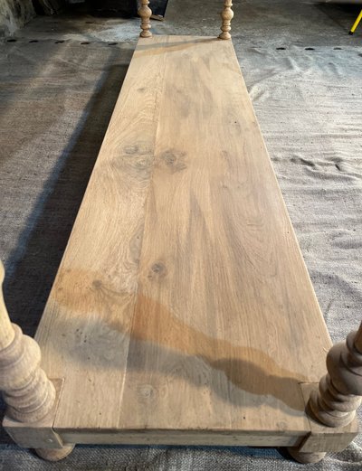 2m20 oak draper's table from the 19th century