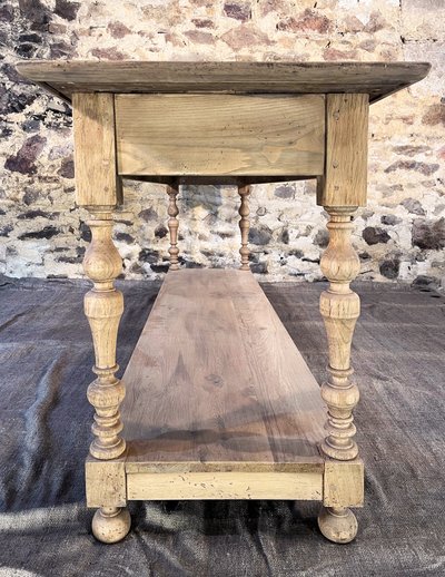 2m20 oak draper's table from the 19th century