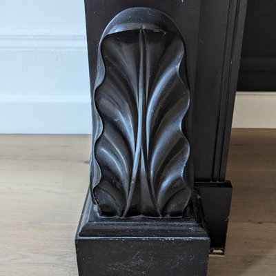 1840s Belgian Late Black Marble Fireplace