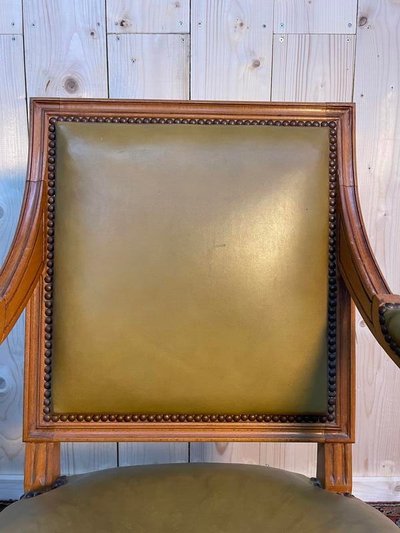 Louis XVI leather -style office chair