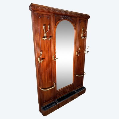 Large Louis XVI style mahogany coat rack from the end of the 19th century