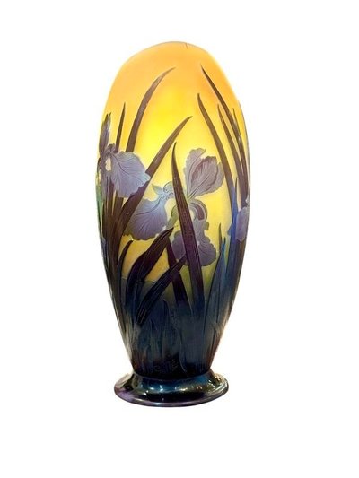 Emile Gallé Vase "With Irises"