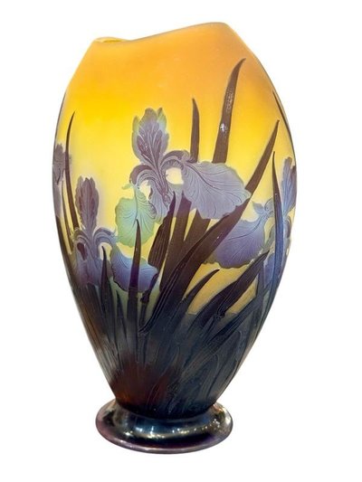 Emile Gallé Vase "With Irises"