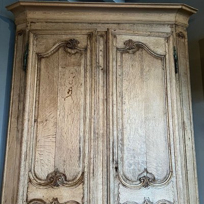 Louis XV Style Stripped Oak Corner Cabinet